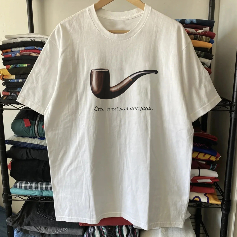 This Is Not A Pipe , White T-Shirt